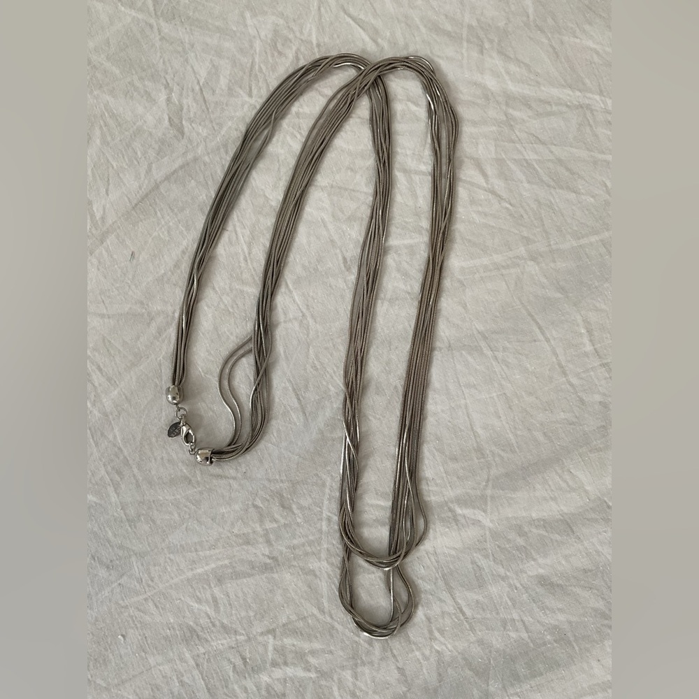 Cara NY Necklace 8 Strand Silver Tone